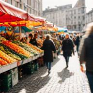 Marktkramen op de Koningsplein